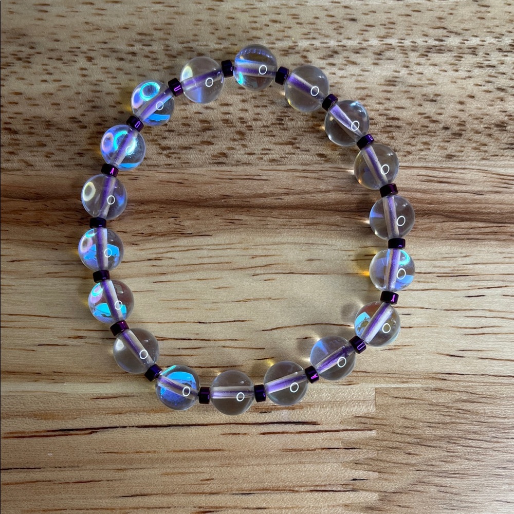 Clear Mermaid Glass Beaded Bracelet
